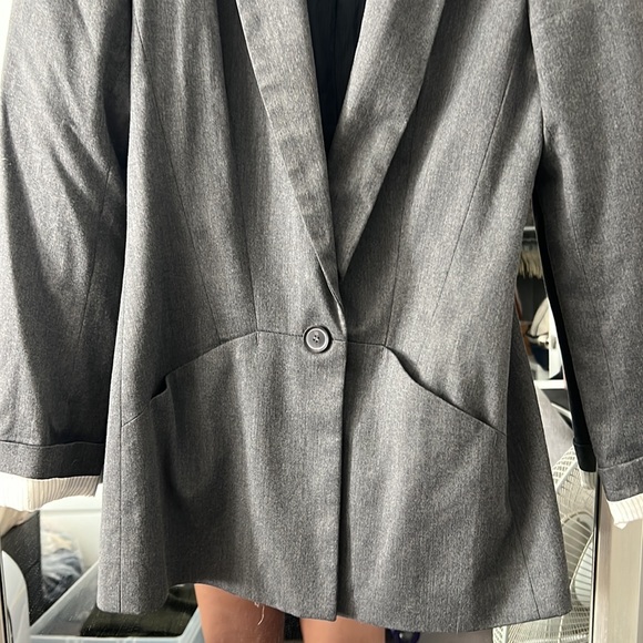 Zara charcoal gray boyfriend blazer size small - Picture 4 of 5